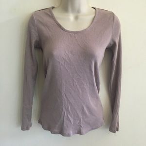 Sexy comfy pinkish purple long sleeve thermal top